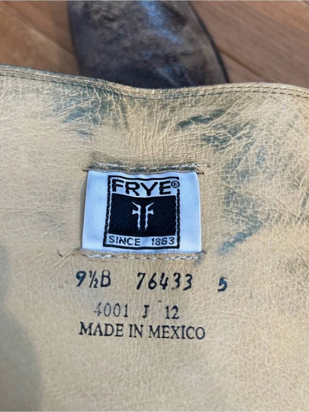 Frye distressed leather